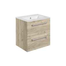 Pilton 510mm Wall Hung Vanity Unit with Basin in Oak